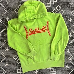 Softball girls neon green sweatshirt size 7